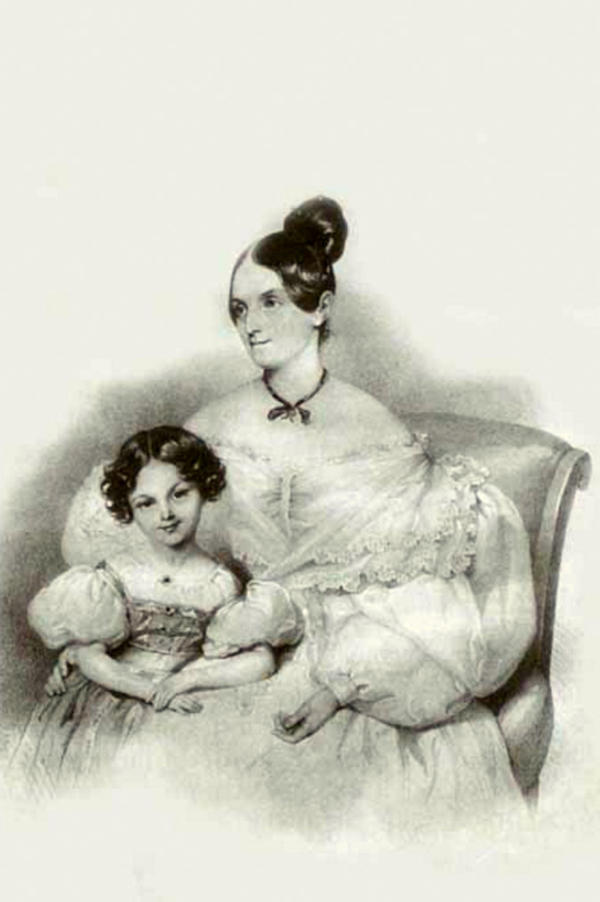 О.С.Нарышкина (урожд.Потоцкая) с дочерью Софьей.
